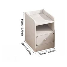 Image of White Bedside Cabinet Table Nightstand Chest of Drawers 1/2 Drawer Bedroom Unit