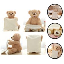 Image of Peek-A-Boo Teddy Bear Plush Soft Toy Doll Interactive Kids Children Ideal Gifts