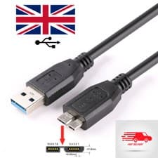 Image of USB 3.0 Type A Male to Micro B Male Data Cable Cord Super Fast Speed -Black 1M