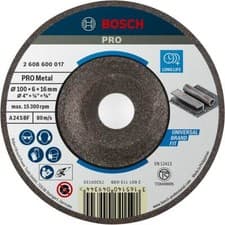 Image of Bosch PRO A30T BF Depressed Centre Metal Grinding Disc 100mm