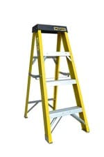 Image of DRABEST Heavy Duty Fibreglass Step Ladder - Electricians GRP Ladder 30,000v