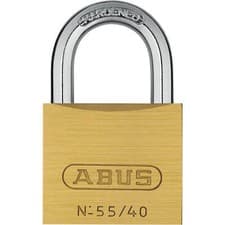 Image of Abus 55 Series Basic Brass Padlock Keyed Alike 40mm Standard