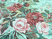 Image of Vintage "Venetian Tapestry" Vining Roses 100% Cotton Eisenhart Wallpaper Co 1999