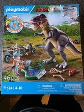 Image of PLAYMOBIL 71524 Dinos: T-Rex with Trace and Tracker Age 4-10 46pcs