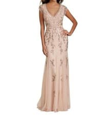 Image of Adrianna Papell Floral Beaded Dress Size 6