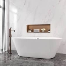 Image of Modern Designer Bathroom Freestanding Double Ended Bath Bathtub 1700x800mm