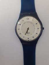Image of Swatch Watch Skin MONOBLUE. New Never Worn New Battery. & Curved Case. & Papers