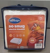Image of Silent Night So Snug Electric Blanket Warm King Size 137x165cm Energy Saving New