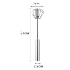 Image of NEW Household Stainless Steel Semi-Automatic Egg Whisk Press Rotation Manual Egg