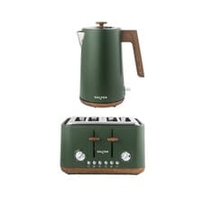 Image of Salter Toaster & Kettle Toronto Set 4-Slice Toaster 1.7L Rapid Boil Kettle Green