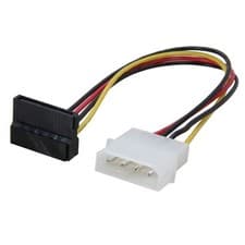 Image of Molex to Right Angled SATA Power Adaptor Cable Lead Converter 4 pin PC Lot