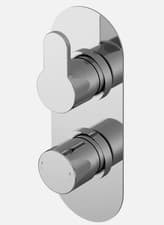 Image of Nuie Arvan Thermostatic Concealed Shower Valve & Diverter Dual Handle - Chrome
