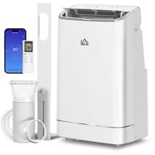 Image of HOMCOM 14000 BTU Mobile Air Conditioner with WiFi Smart App, 35m², White