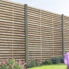 Image of Garden Fence Panel 6ft x 6ft Pressure Treated Double Slatted