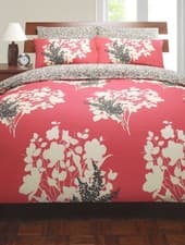 Image of Duvet Cover Set Single Double King Superking Stripe Floral Red Blue Pink Green