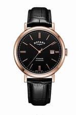 Image of New Gents Rotary  Automatic windsor  Rose Plated, Date Strap  GS05319/04  No Box