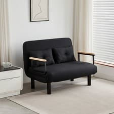 Image of 4 in 1 Convertible Sofa Bed Lounge Sleeper Chair w/Adjustable Backrest, Cushion
