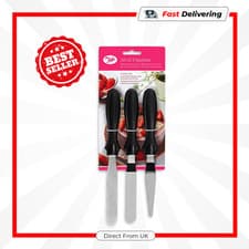 Image of Tala Spatulas Set of 3 Stainless Steel Cake Icing Decorating Baking Tools