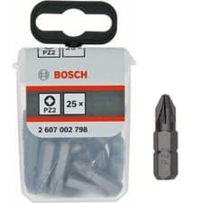 Image of Bosch Professional PZ2 25mm Extra Hard S/driver Bit TicTac Box-Pck 25 2607002798