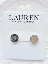 Image of Lauren Ralph Lauren Logo engraved Earrings