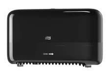 Image of Tork 558048 Coreless Twin Toilet Roll Dispenser – Black