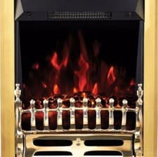 Image of FOCAL POINT BLENHEIM BRASS LED ELECTRIC FIRE