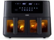 Image of Tower Vortx Vizion 8L Dual Basket Air Fryer Viewing Window Smart Finish Black