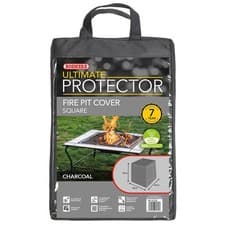 Image of Bosmere Ultimate Protector Square Fire Pit Cover Sizes Small Large Charcoal