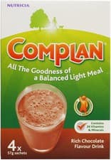 Image of 4 x Complan Rich Chocolate Flavour Drink 4 x 57g Sachets