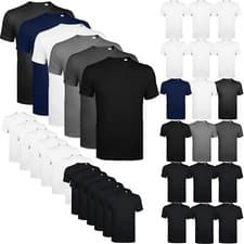 Image of 6 PACK Mens T-Shirt 100% Cotton Plain Short Sleeve Tee Top Multi Colors Gift Set