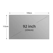 Image of Projector Screen Metal Grey Anti-Light 60-133 Inch 16:9 Foldable Portable Reflec