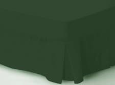 Image of 180 THREAD Percale 25cm Deep Box Pleated Fitted Valance Sheets or Pillowcase