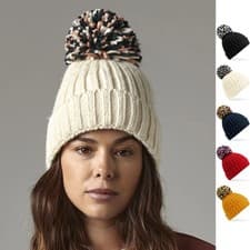 Image of Beechfield Hygge Beanie BB390 – Luxury Pom Pom Winter Hat One Size