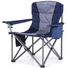 Image of Padded Folding Camping Deluxe Fold Chairs High Back With Cup Holder & Carry Bag