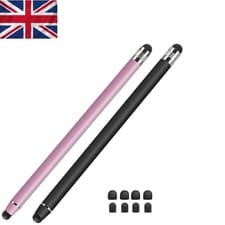 Image of Lightweight Capacitive Stylus for Tablets & Smartphones - 2-Pack Convenience