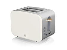 Image of Swan ST14610WHTN Nordic 2-Slice Toaster with Defrost/Reheat/Cancel Functions,