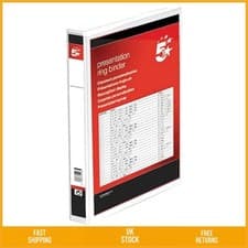 Image of Professional A4 Presentation Ring Binder Folder White 4 D-Ring 16mm Pack of 10