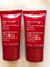 Image of Clarins Super Restorative Night Cream 30ml (2x15ml) SEALED