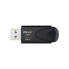 Image of PNY Attaché 4 128GB USB 3.1 Flash Drive, 80MB/s Read, Capless Design, PC & Mac