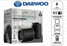Image of DAEWOO TRUE WIRELESS FABRIC BLUETOOTH SPEAKERS 5W POWERFUL 1200MAH*SET OF TWO*