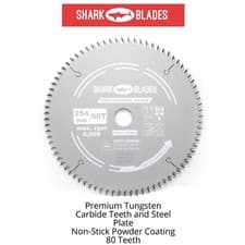 Image of Circular Saw blade 254mm x 30mm x 80T Shark Blades High Grade wood saw Blade