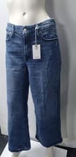 Image of Good American cropped palazzo high-rise wide leg jeans – UK 8 – £138+ original