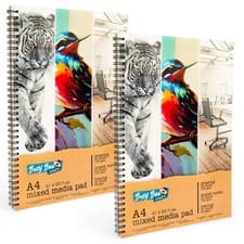 Image of A4 Mixed Media Pad - 2 Pack - Drawing Paper - Tracing, Drawing Mixed Media Pad