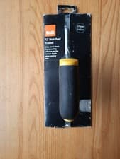 Image of B&Q 278x115mm 6mm notched soft grip coated steel tiling trowel
