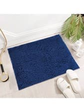 Image of Chenille Absorbent And Quick-Drying Bath Mat, Modern Minimalist High Pile Carpet