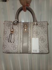 Image of Guess Erenia 4G Logo Handbag Beige Brand New And Tagged