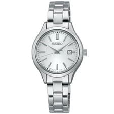 Image of Seiko Selection STPX093 Solar Women's Watch White Dial Date Stainless Steel New
