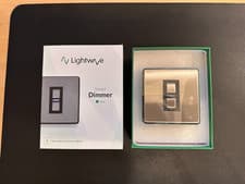 Image of Lightwave L21 1 Gang Switch Smart Dimmer stainless steel