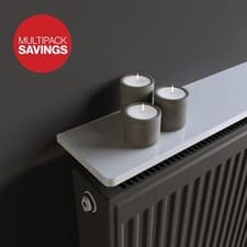 Image of Gloss White Radiator Shelf 60cm/90cm MDF Radiator Shelves Brackets Included