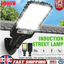 Image of 6000W LED Solar Street Wall Light PIR Motion Sensor Security Outdoor Garden Lamp